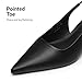 DREAM PAIRS Women's Kitten Heels Slingback Low Closed Toe Comfortable Pumps Pointed Toe Wedding Party Elegant Dress Shoes,Size 8,Black-Pu,SDPU25093W