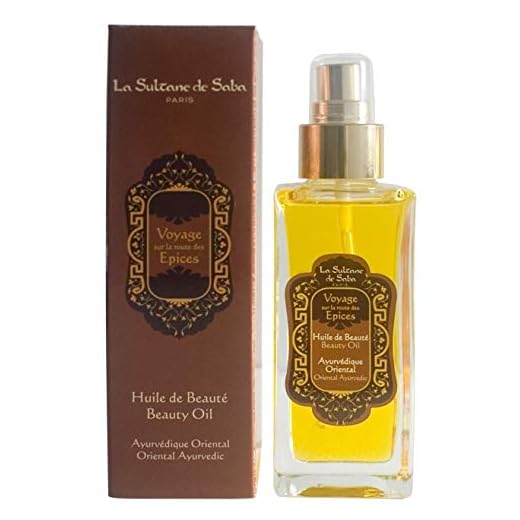 La Sultane de Saba - Huile de beauté Ambre Vanille Patchouli, 100ml - Voyage sur la route des Épices - Traitement ayurvédique