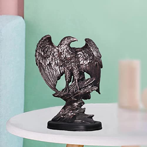 Colcolo Estátua de águia, estatueta de escultura de resina, 18 x 11 x 15 cm, presente de bênção para