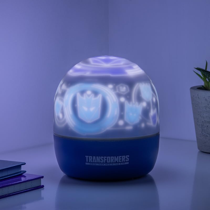 Transformers Projection Light Officially Licensed Room Decor for Boys and Girls Autobots Night Light Includes Two Scenes and Sound, Action Figure Gift | Paladone