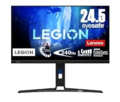 Lenovo Y25-30 62,23 cm (24,5 Zoll, 1920x1080, Full HD, 240Hz, WideView, 400nits, entspiegelt) Monitor (HDMI, DisplayPort, 0,5ms Reaktionszeit, AMD FreeSync Premium) schwarz - Neigen, Drehen, Höhe