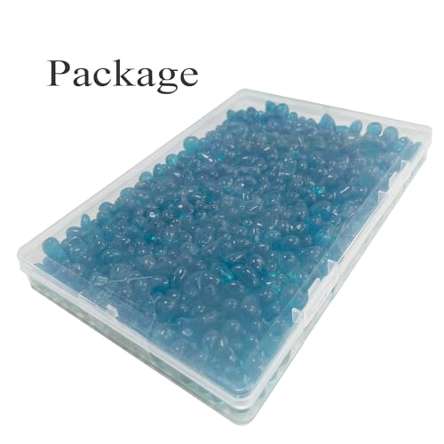 Image of Glass Stones, 0.85LB /385g Pine Green Glass Rocks for Vase, Aquarium Pebbles for Fish Tank, Sea Glass Rocks for Vase Filler Craft