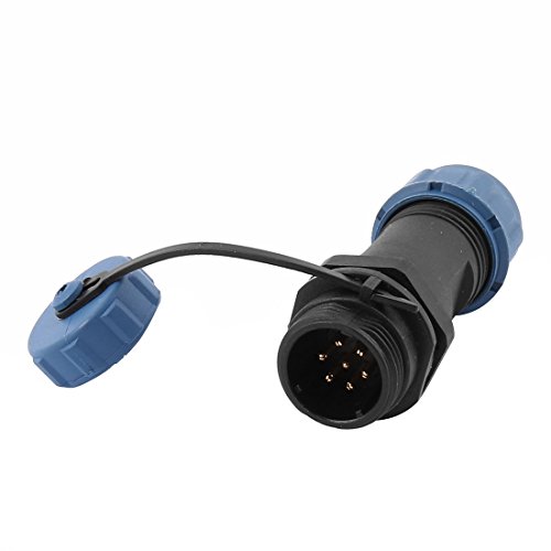 Conector aviación Aexit 7 polos SP1311/P azul y negro miniatura 2