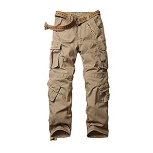KOCTHOMY Pantalon Cargo léger Multi-Poches résistant à la déchirure pour Hommes Pantalon de Travail Militaire Tactique en Plein air