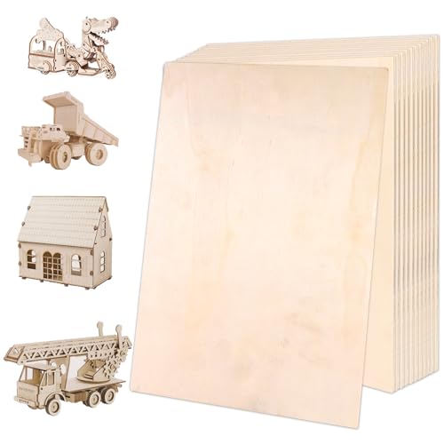 12 Piezas 300x200x2mm Tablero Contrachapado, Madera Contrachapada, Junta De Balsa Fina, Tabla Madera Bricolaje, Panel Junta Para Modelado Proyectos De LáSer FabricacióN De Modelos Manualidades