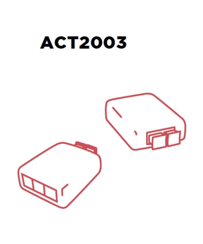 ACTELSER | Convertisseur de médias avec 2 connecteurs POF | Convertisseur avec 3 RJ45 et 2 POF.