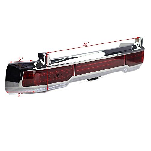 Led Tail Light Kit Trunk King Tour Pack Wrap Around For 09-13 Harley Touring (09-13 Chrome And Red) #TOP1