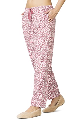 Image of Van Heusen Women's Printed Lounge Pants | Drawstrings & Side Pockets | Ultra Soft Fabric | Relaxed Fit | At home pyjamas | Everyday Comfort | Printed | Style 55306 | Available in Pack of 1 & 2