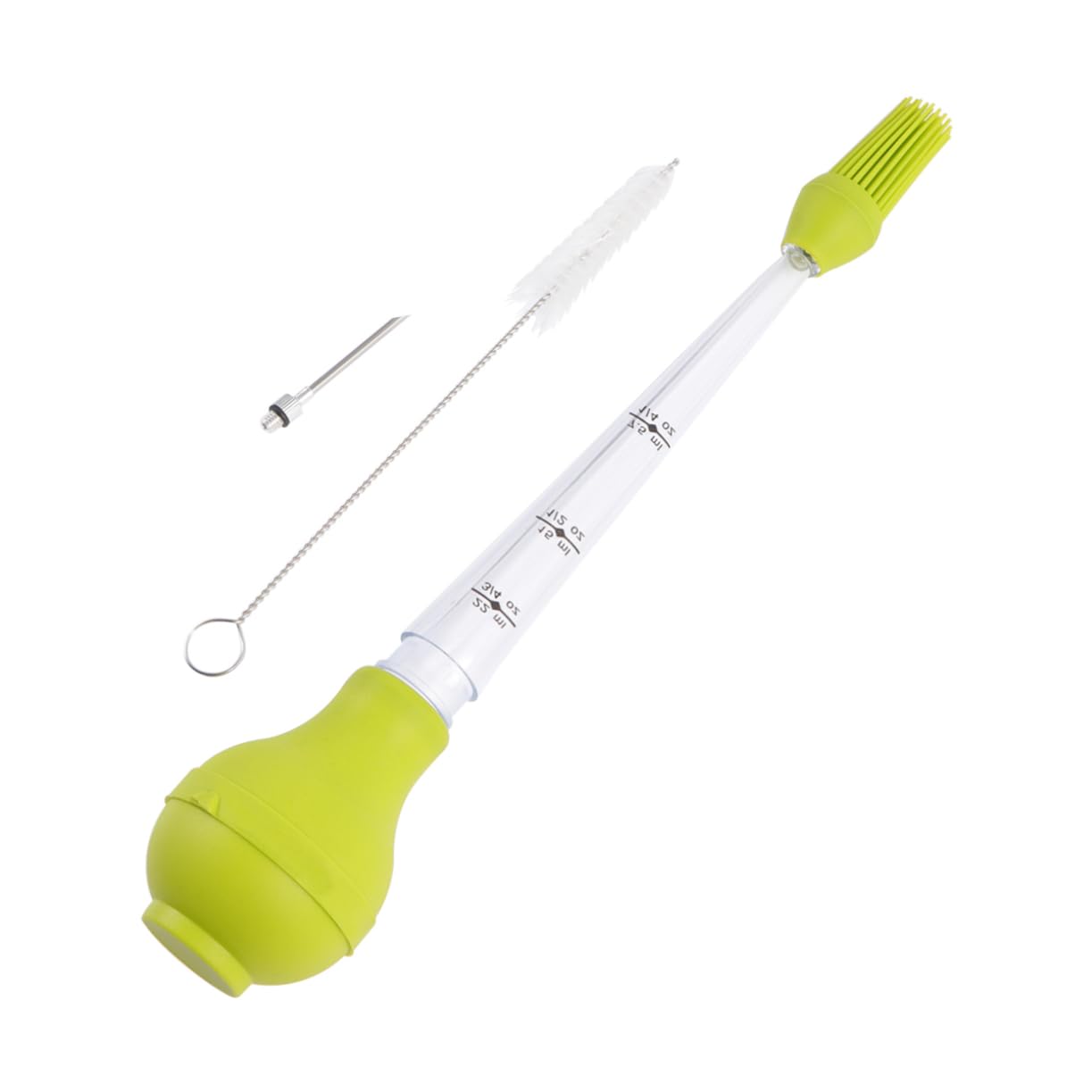 KICHOUSE Versatile Turkey Seasoning Pump Kitchen Baster with Oil Dropper Silicone Seasoning Tube for Cooking Bbq Restaurant