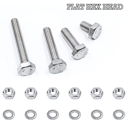 Nuts and Bolts Set M6 Bolts and Nuts 304 Stainless Steel M6 Hex Bolt Kit 10mm 20mm 30mm 40mm with Washers and Reusable Storage Box 120pcs - Image 3