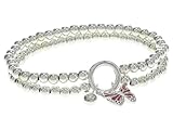 Alex and Ani Breast Cancer Awareness Butterfly Stretch Bracelet