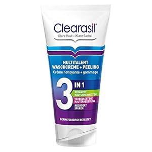Clearasil Multitalent Waschcreme und Peeling 3in1 – Waschpeeling fürs Gesicht, gegen Hautunreinheiten & zur…