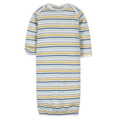 Image of Gerber Baby Girls 4-Pack Sleeper Gown - Soft Cotton Newborn Nightgowns, Elastic Hem Sleepwear Set for Infant Girls