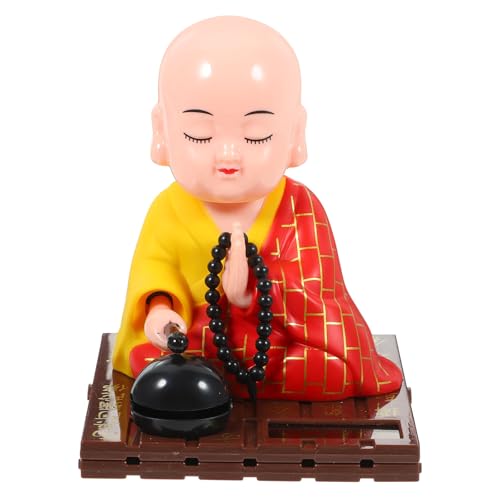 FAVOMOTO Little Buddha Statue, Solar Little Monk...