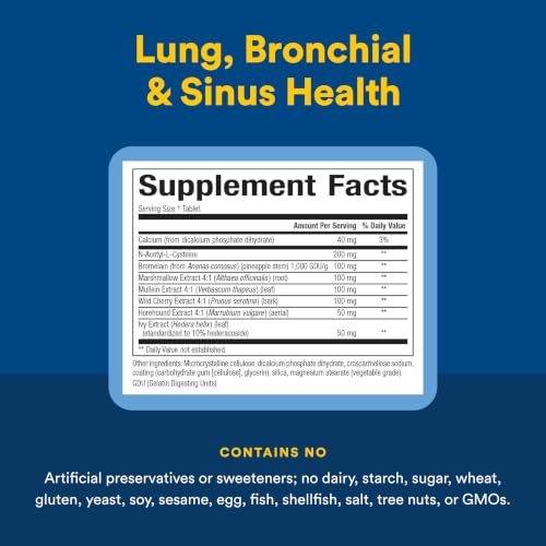 Natural Factors Lung Bronchial & Sinus Tablets