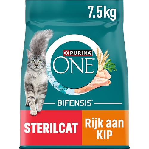 Purina ONE Bifensis Pienso para Gato Esterilizado Adulto con Pollo y Trigo, 1 Bolsa de 7,5kg
