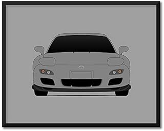 CUSTOMIZABLE COLOR: Mazda RX-7 FD Spirit R (1992-2002) Inspired Poster Print Wall Art Decor Handmade RX7 (Unframed)