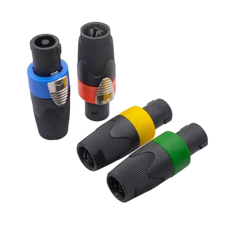 Conector de altavoz resistente de 4 núcleos, conectores de alimentación de audio en pack de 5 7