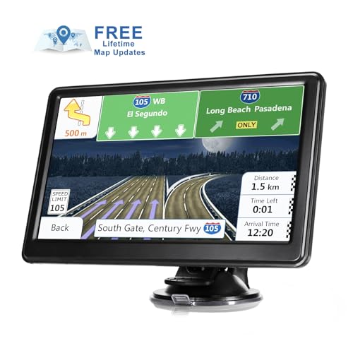 Image of Car Truck GPS Navigation 7 inch inch Touch Screen Navigator 256MB 16GB, 2024 Map, Black