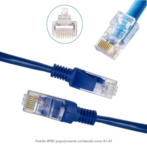 Cabo de Rede CAT5e Montado Alta Velocidade, Conexão Estável e Performance Superior para Jogos Online