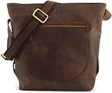  LEABAGS Monaco Shopper aus echtem Büffel-Leder im Vintage Look - Muskat