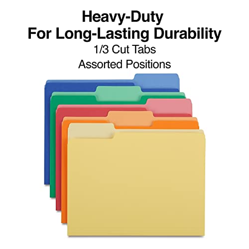Myofficeinnovations 810351 Heavyweight Colored File Folders, Letter 3 Tab, 50/Bx #TOP2