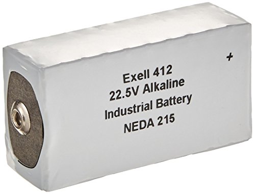 Exell 412A Alkaline 22.5V Battery NEDA 215, 15F20, Eveready 15F20 , Eveready 412, Eveready B122, Eveready BLR122, BA 261/U, BLR-122, BLR122, M122, M215, M2152, MN122, PX72, U15, UG015, V72PX, VS084