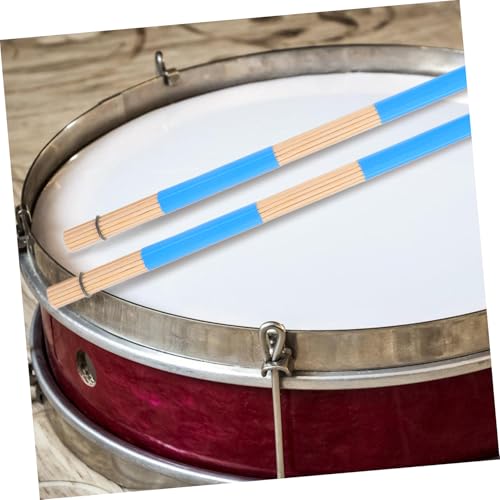 Sosoport 1par Bundle Varillas profesionales de madera para jazz y música folk, y pinceles de percusión fáciles de usar con agarre cómodo para principiantes miniatura 7