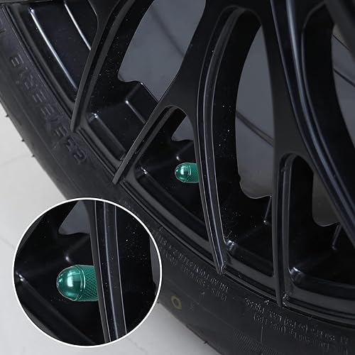 image for Augeny 8PCS Car Tire Valve Stem Caps, Bullet Style Aluminum Tire Valve