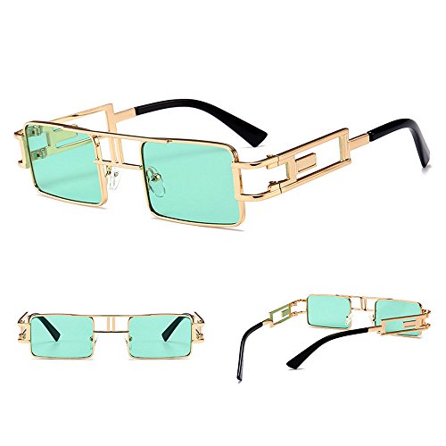 Image of mincl /Hip-Hop Square Metal Small Frame Clear Color Lens Sunglasses