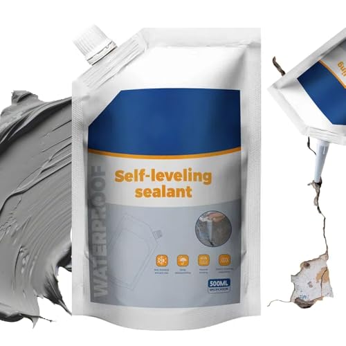 Sellador De Grietas Hormigón, 500ml Sellador Impermeable De Reparación, Pegamento Calafateo Secado Rápido, Adhesivo Grietas Cemento, para techos, piscinas, baños y sótanos (500 ml)