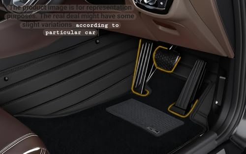 Image of CHIRON Premium 10D Car Floor Mat for XEV 9e Custom Fitted, Luxury Car Foot Mats Compatible with Mahindra XEV 9e, Set of 3 Pcs, 100% Waterproof and Washable, Classic Black