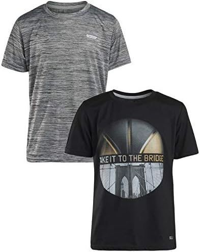 Boys Performance Quick Dry Athletic Sports T-Shirt (2 Pack)
