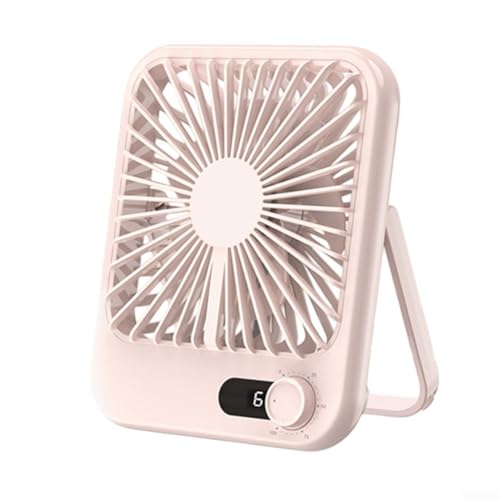 VersaGenius Ventilador plegable con 100 niveles de velocidad, silencioso, potente, para aromaterapia, montado en la pared, para el hogar, oficina, viajes (rosa)