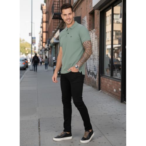 Image of SIDE UP Polo T Shirt for Man with Pocket, Polo T Shirts for Men, Summer Shirt with Collar, Half Sleeve, Cotton Blend, Light Weight, Comfotable Fit (Pack of 1) M to 3XL
