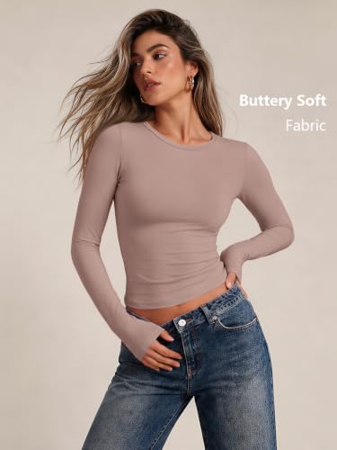 Image of Trendy Queen Womens Long Sleeve T Shirts Fall Fashion Basic Y2K Tops 2026