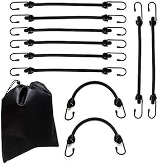 Amazon Basics Heavy Duty Bungee Cords, 30.5 cm Long - Black (10-Pack)