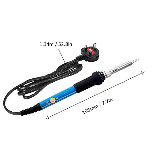 Soldering Iron Kit, Anself Electric Soldering Iron 60W Adjustable Temperature Welding + 5 Replacement Soldering Tips Set