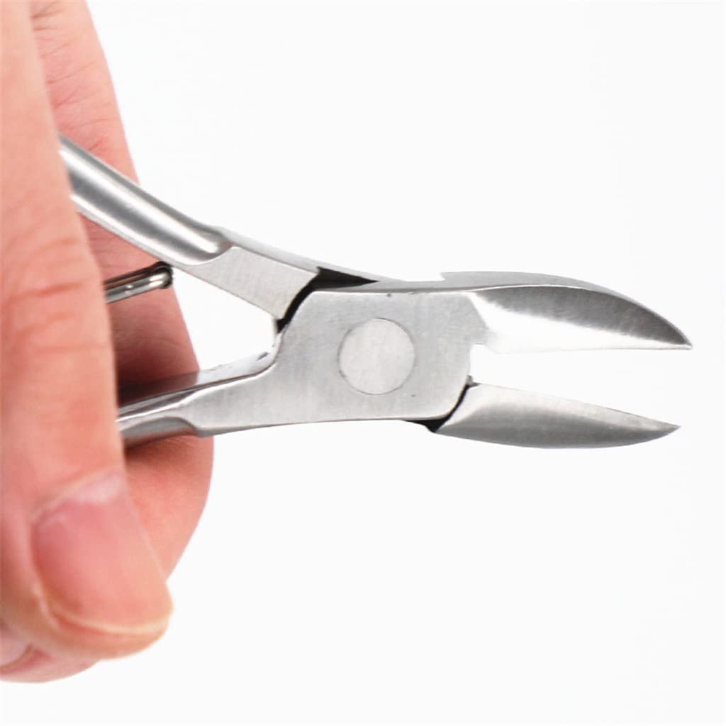 Pinza para cutículas de uñas de los pies, cortador de uñas de acero inoxidable, alicates de tijera para cutículas, herramienta profesional de manicura