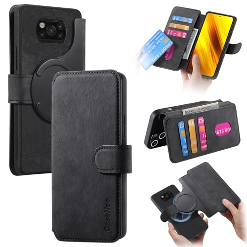 Rfvzubemok Compatible with Huawei Enjoy 70 Pro CTR-AL20 Case,Compatible with Huawei Changxiang 70 Pro Card Holder Magnetic Stand 2 in 1 Wallet Phone Cover Black