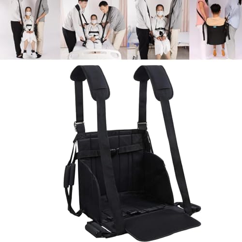 IMOSEI Ceinture de transport pour patients paralysés, sangle de levage pour fauteuil roulant avec épaule, design à double poignée, coutures double couche, forte gravité, résistance à la traction, pour
