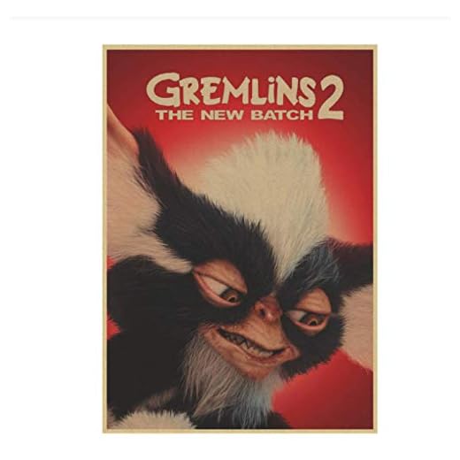 DPFRY Cuadro En Lienzo Fantasía Película De Terror Gremlins Cartel E Impresión Estilo Retro Arte Decorativo De La Pared Pegatinas Carteles para El Hogar Kz873Xw 40X60Cm Sin Marco