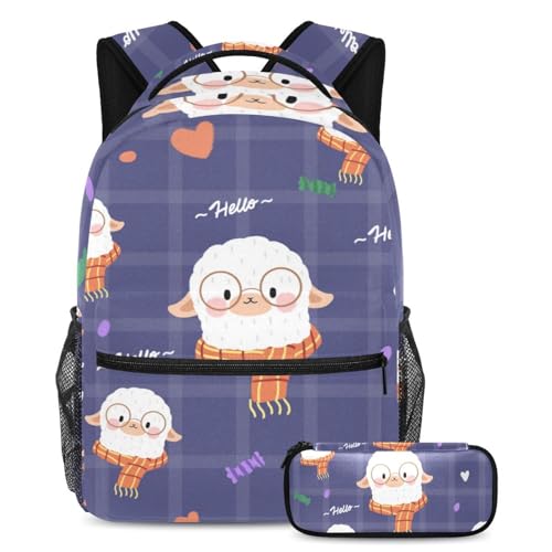 Sac à dos grand volume pour ranger classeurs A4, avec trousse assortie