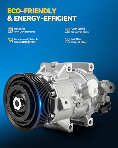 Image of PHILTOP A76349 Air Conditioner AC Compressor with Clutch for Hyundai Sonata 2015-2018 2.4L, 2015-2017 2.0T