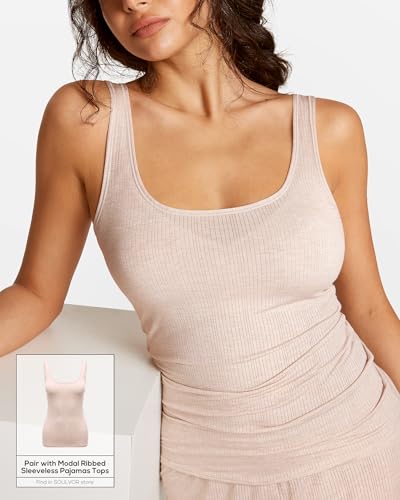 Image of Natrelax Modal Ribbed V Neck Bralette | Semi Sheer Fabric, Wireless Unlined, Double Layers, Adjustable Straps, No Underwire, Comfort Soft, Bras for Women