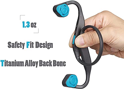 Vidonn Bone Conduction Headphones F1 Sweat Resistant Wireless Earphones For Workouts And Running Bluetooth Headphones With Mic (Blue) #TOP6