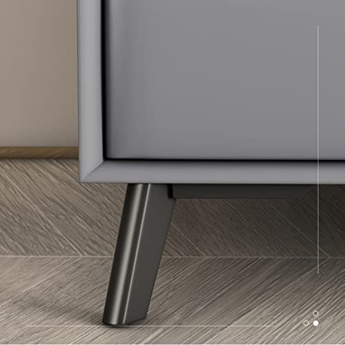 Table de chevet avec tiroir de rangement, meuble rectangulaire bois et ardoise