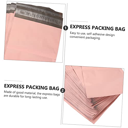 Operitacx 100 peças de bolsa de correio rosa, envelopes coloridos, envelopes grandes, acolchoados, s