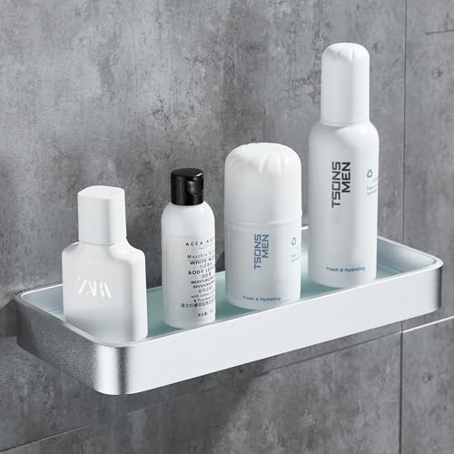 DUFU Mensola Bagno Adesiva Mensola Doccia Senza Foratura Organizer Antiruggine Stoccaggio Nessun...
