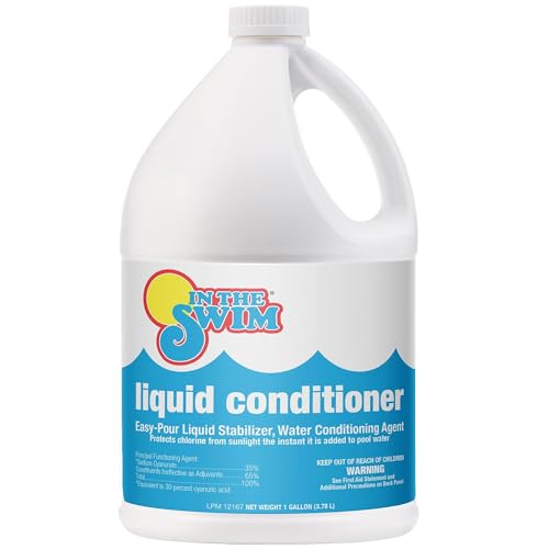In The Swim Liquid Conditioner – Fast-Dissolving, pH-Neutral Stabilizer for Long-Lasting Water Chemistry Protection - 1 Gallon